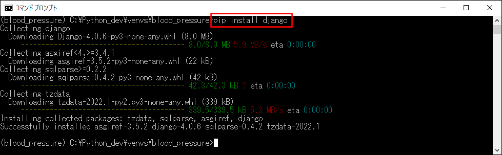 Django のインストール